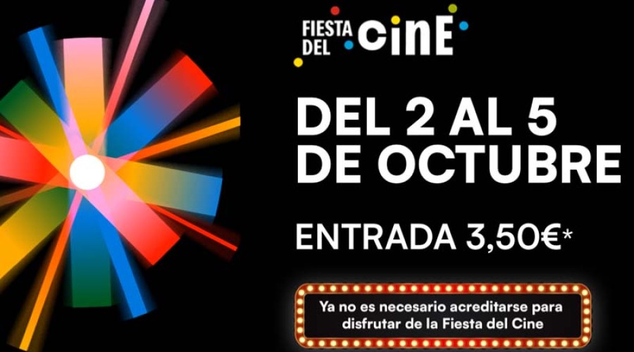 Ya a la venta entradas a 3,50 euros para una nueva Fiesta del Cine los días 2 al 5 de Octubre