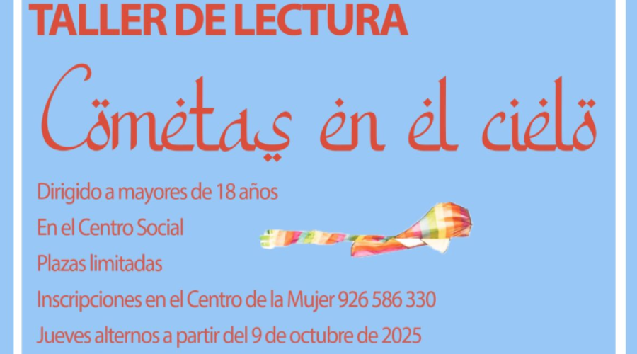 Vuelve el Taller de Lectura del Centro de la Mujer con la novela «Cometas en el cielo»