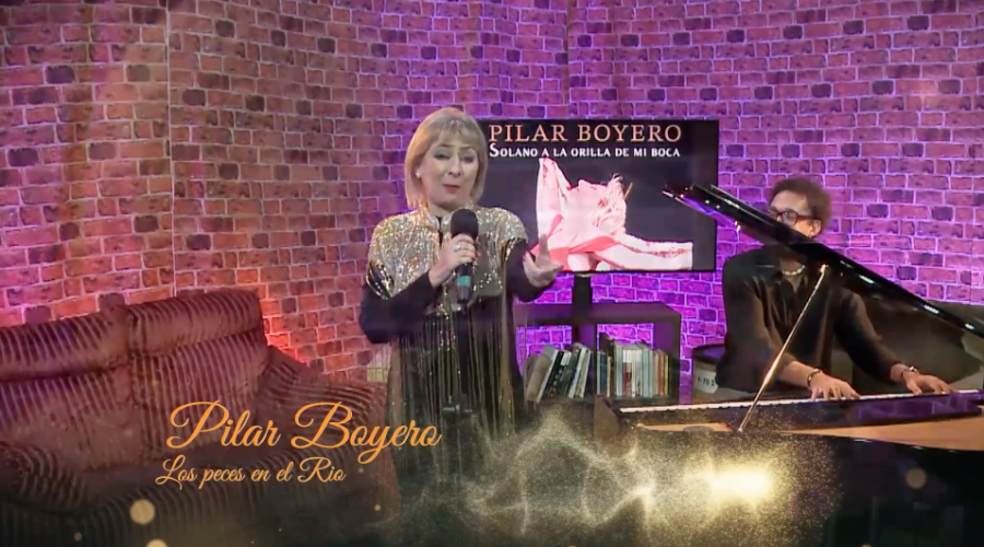 PILAR BOYERO nos canta para ESTUTELE  "LOS PECES EN EL RIO"