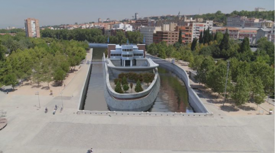 La Isla del río Manzanares: una gigantesca piscina con forma de barco