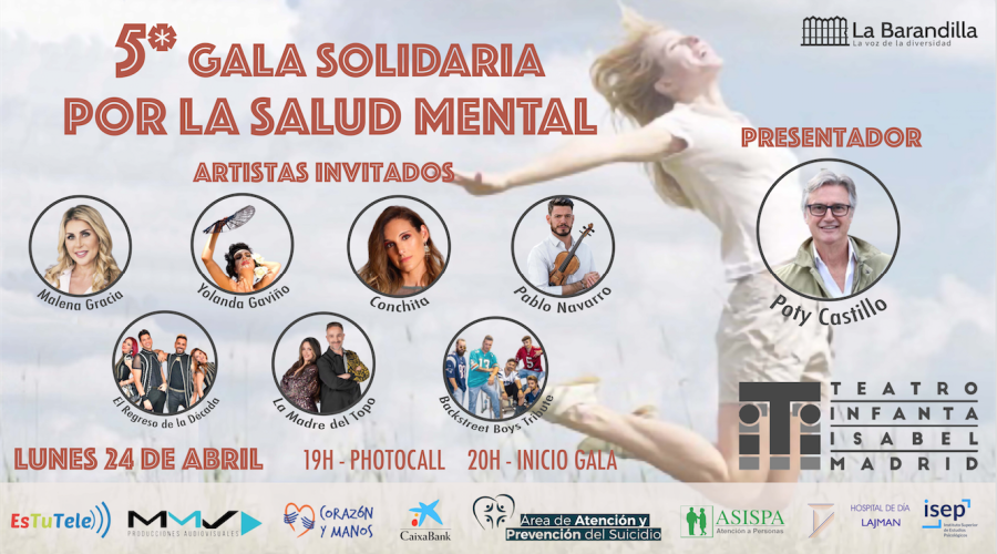 La gran Gala Solidaria de La Barandilla por la Salud Mental se encuentra cada vez más cerca y lista 24/4/23   19:00 H.