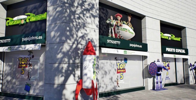 El universo de 'Toy Story' aterriza en Madrid: la ic&oacute;nica pizzer&iacute;a 'Pizza Planet' se hace realidad en la calle Serrano