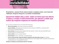 Cartel "Mujeres mayores: La doble invisibilidad"